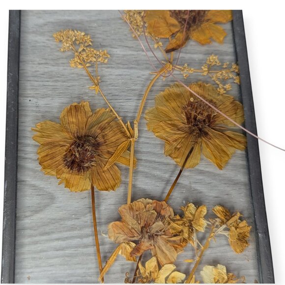 Pressed Floral Leaded Glass Frame Decor 8" x 4" x 1.4" - Picture 5 of 14